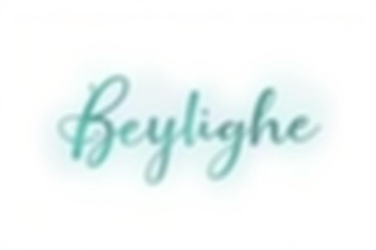 Moderne Kalligraphie mit fließenden, verbundenen Buchstaben und einem Hauch von Farbe